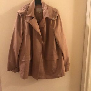 Woman within trench coat